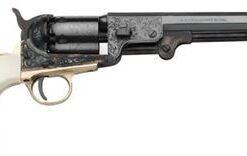 Pietta™ 1851 Navy Deluxe Engraved Black Powder Revolver Pistol - 7.5" Barrel - .36 Caliber - Ivory Grip - YANDL36/IG