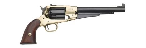 Pietta™ 1858 Steel Remington Texas Black Powder Target Revolver - .44 Caliber 5.5" Barrel Brass Frame w/ Blued Barrel - RGBT44