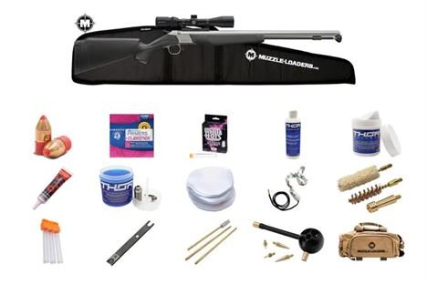 Muzzle-Loaders™ CVA Wolf V2 All-In-One Beginners Setup - Complete Outfit - .50 Caliber